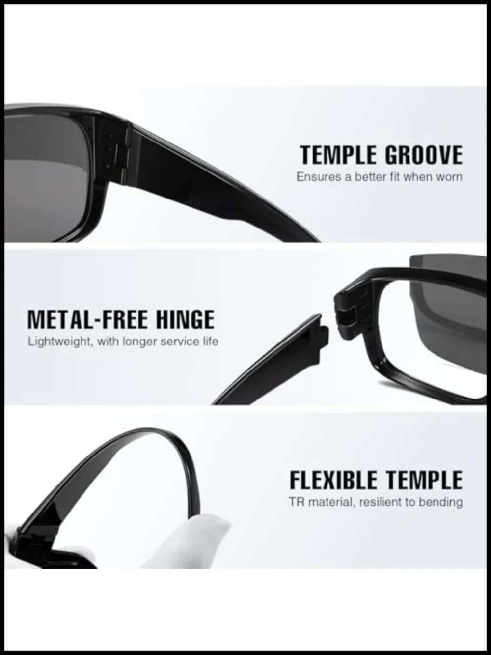 Fit Over Polarized Sunglasses TR90 UV400 Cycling Fishing